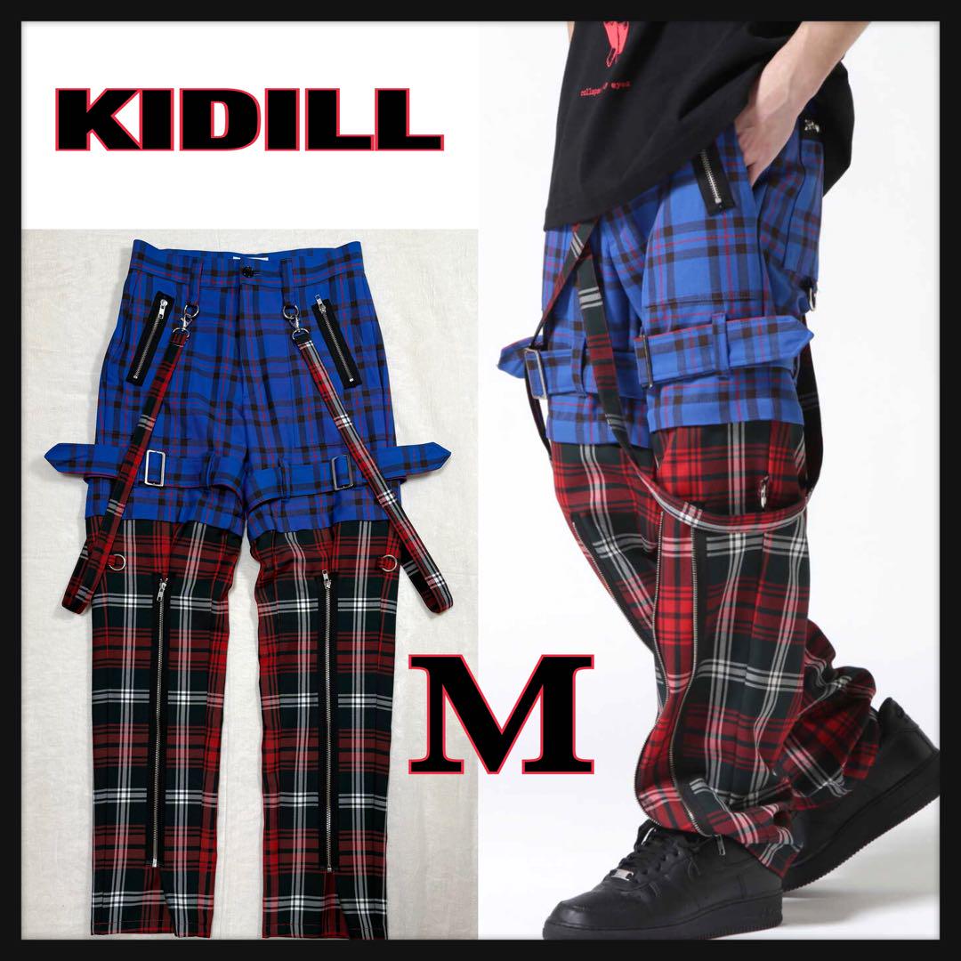 【人気】KIDILL キディル 2wayボンテージ タータンチェックバイカラー