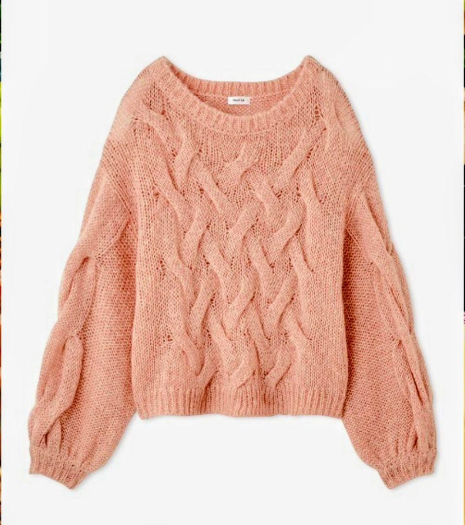 FRAY I.D ケーブル編みモヘアラメニットプルオーバー SIZE FRAY I.D