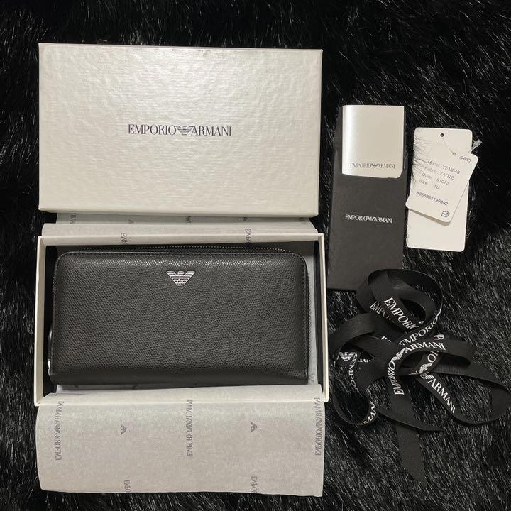 します∫ 新品 アルマーニARMANI ラウンドファスナー財布 hr5gk-m60203530872 未使用 匿名配送 よろしくお