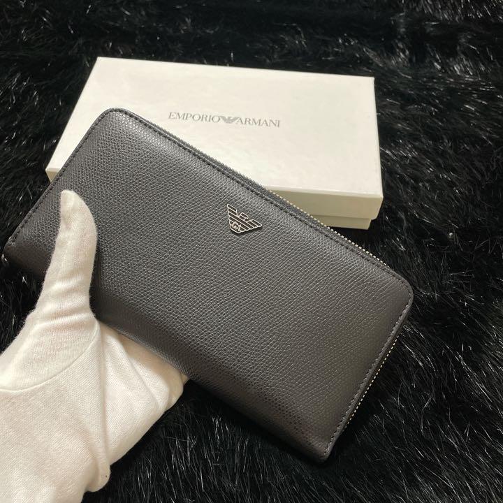 します∫ 新品 アルマーニARMANI ラウンドファスナー財布 hr5gk-m60203530872 未使用 匿名配送 よろしくお