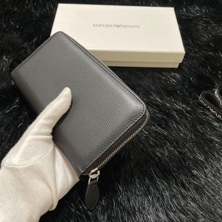 します∫ 新品 アルマーニARMANI ラウンドファスナー財布 hr5gk-m60203530872 未使用 匿名配送 よろしくお