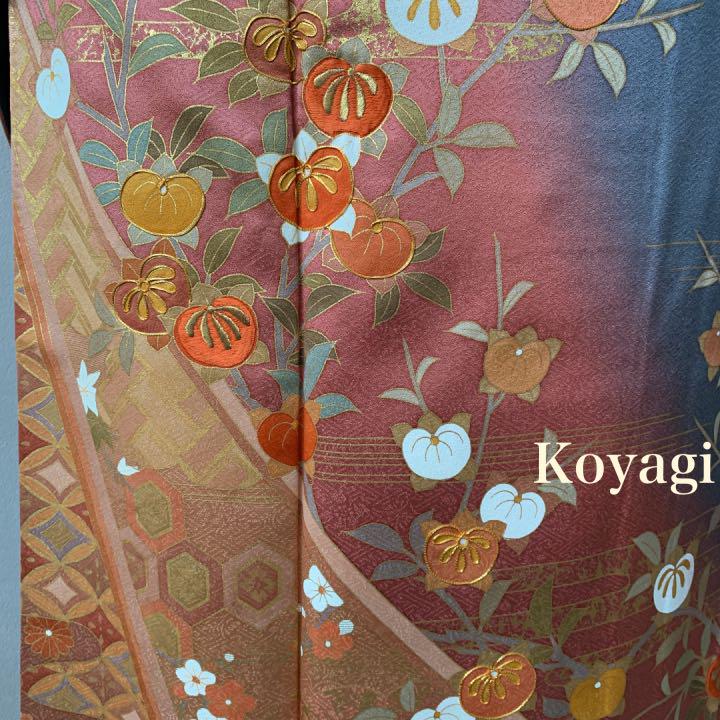 お仕立付き・袷】正絹 刺繍柄 付下げ（薄ブルーグレー系）（S・M