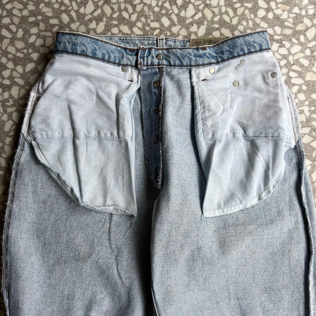 【92年ブルーデニム、ルーズシルエット】リーバイス古着シルバータブ太めパンツ