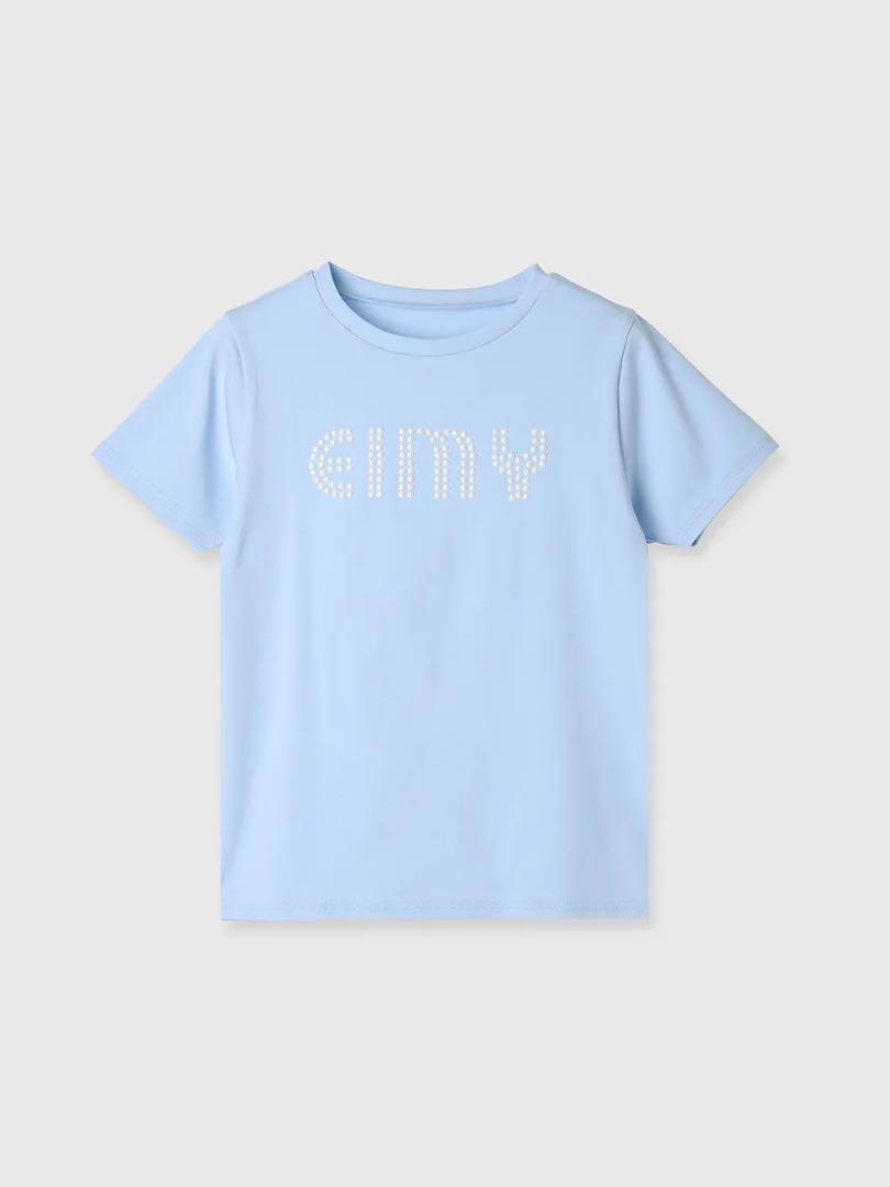 エイミーイストワール パールロゴTシャツ SAX ブルー 水色