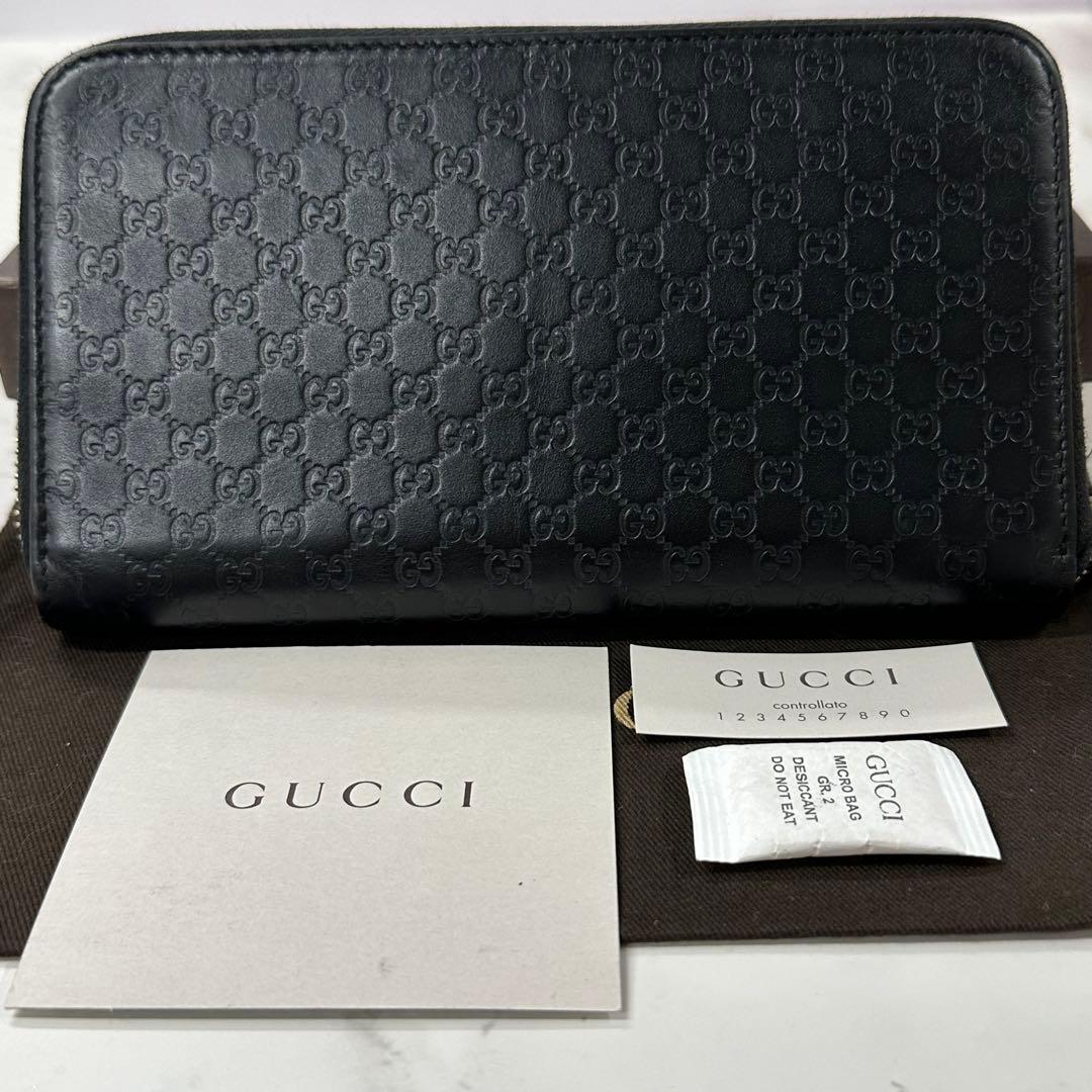 新品同様‼️ グッチ GUCCI 財布 長財布 マイクロGG ラウンドファスナー 新品同様‼️ グッチ GUCCI 財布 長財布 マイクロGG ラウンドファスナー