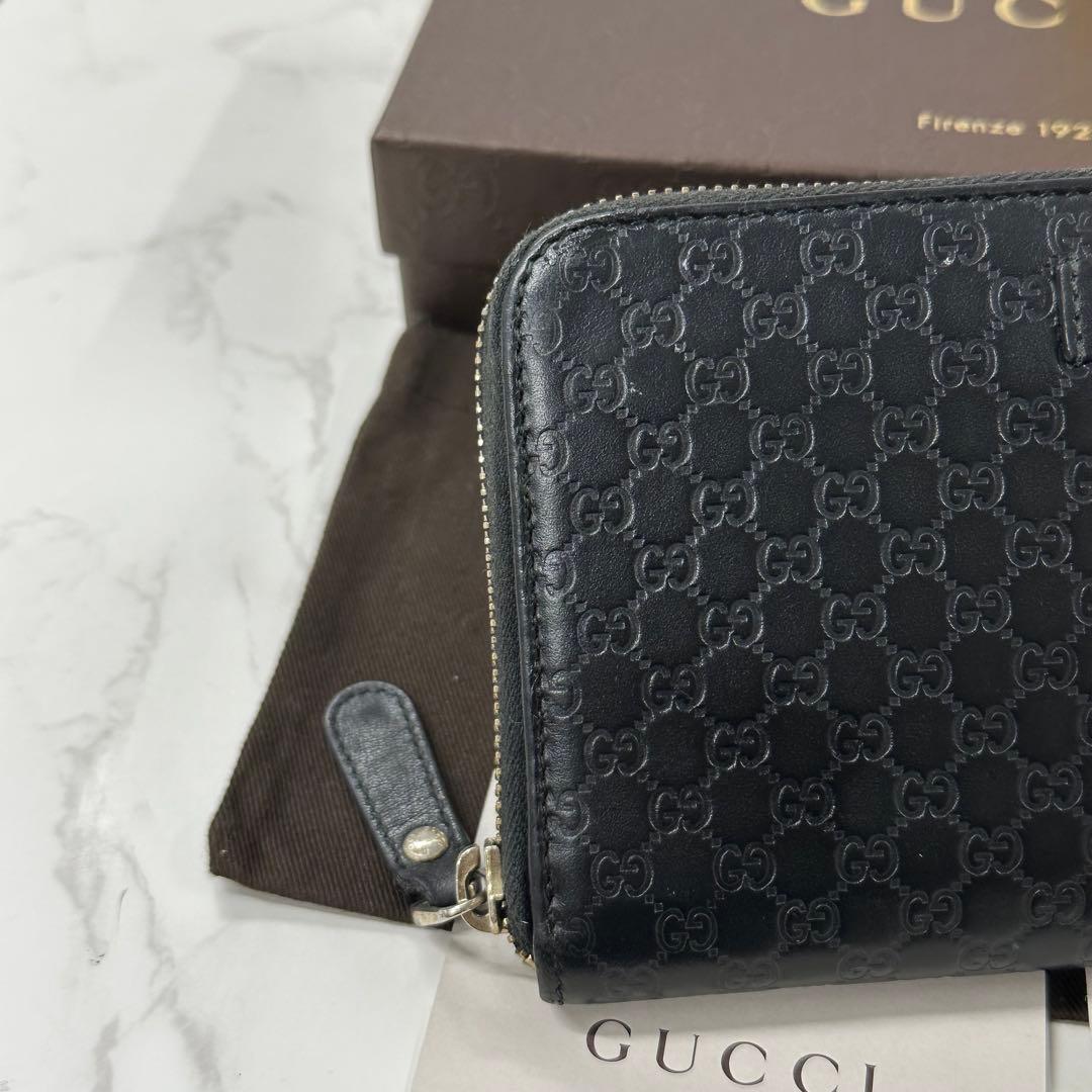 新品同様‼️ グッチ GUCCI 財布 長財布 マイクロGG ラウンドファスナー 新品同様‼️ グッチ GUCCI 財布 長財布 マイクロGG ラウンドファスナー