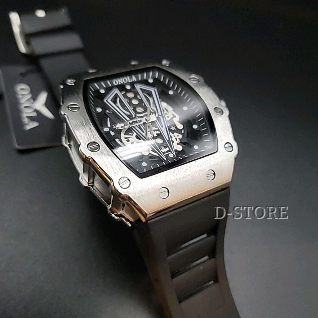 D-STORE ラバーベルト腕時計 ONOLA オマージュウォッチ クォーツ