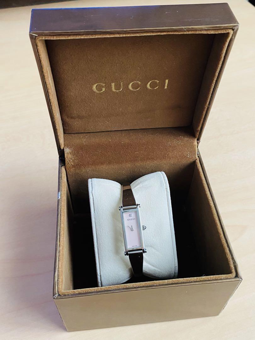 Gucci時計　グッチ　時計 1500L 1Pダイヤ　ピンクパール柄