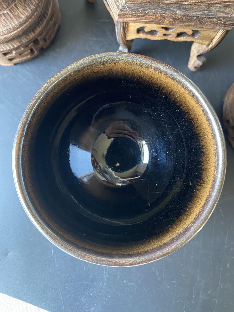 天目茶碗 茶道具 建窯盞 窯変釉 茶碗 油滴天目 曜変天目 天目釉 曜変茶碗手作