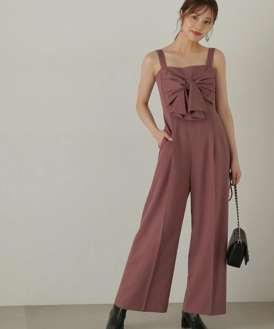 PROPORTION BODY DRESSING リボン付きオールインワン