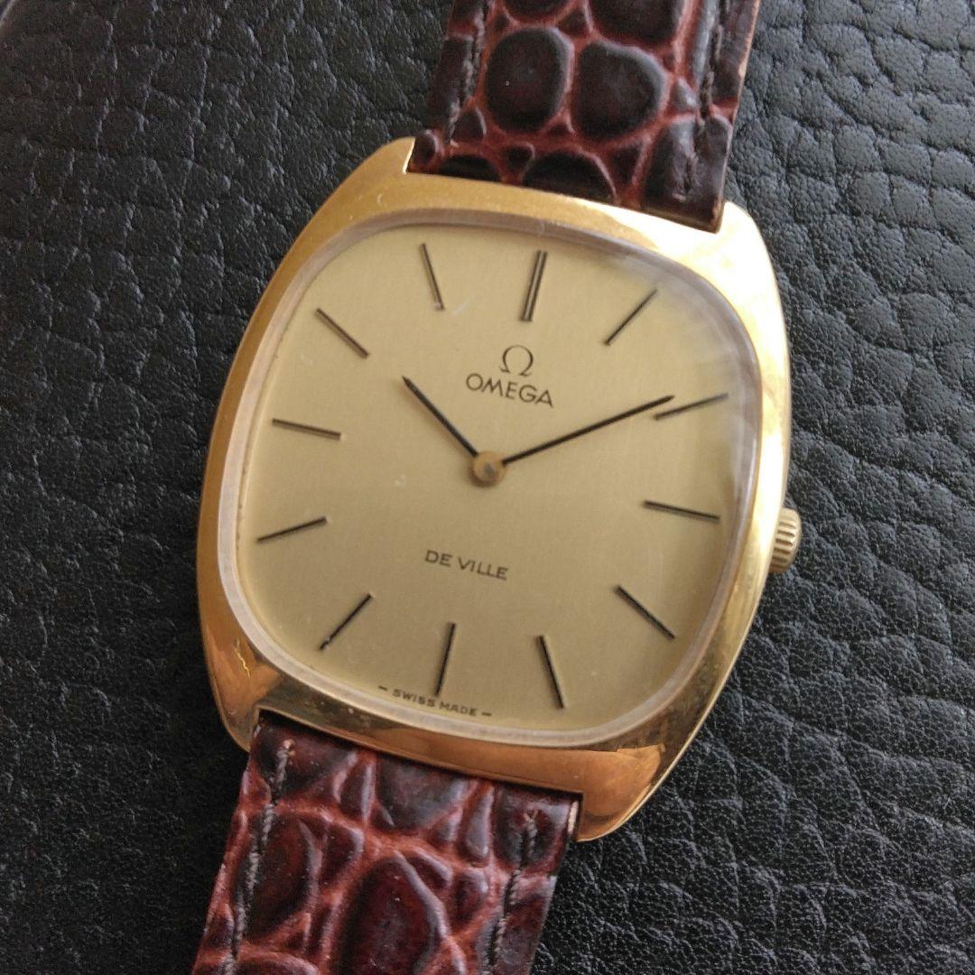 OMEGA DE VILLE 手巻き時計　シックでエレガントな金色時計