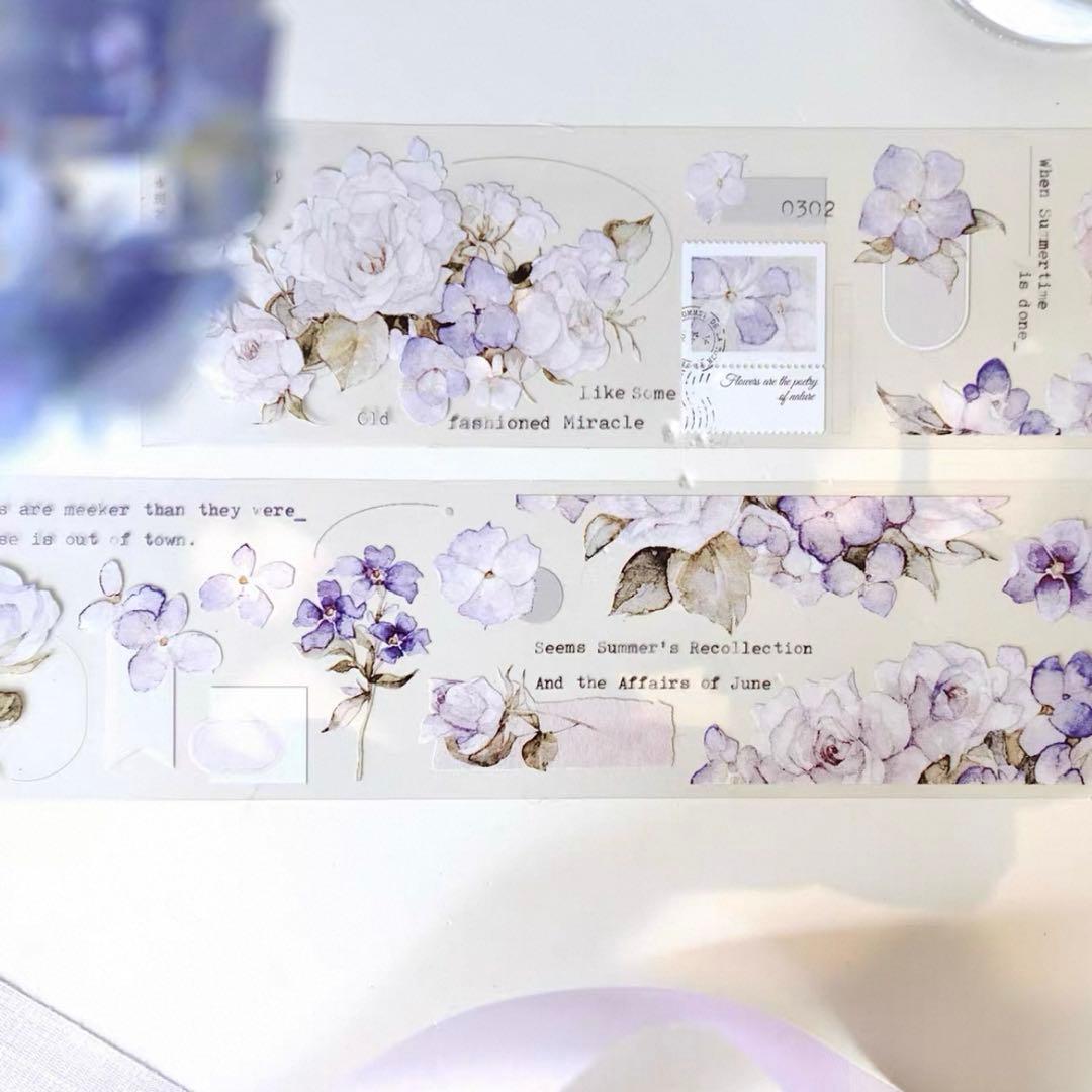 PET 5cm×10m 春妩花间 海外マスキングテープ PET 5cm×10m 春妩花间 海外マスキングテープ