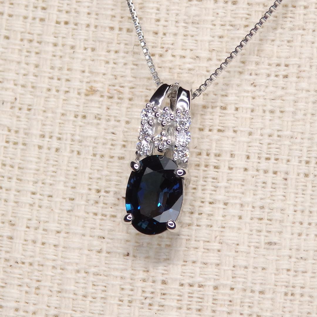 ブルーサファイア ペンダントトップ 0.961ct Z5036 プラチナPt