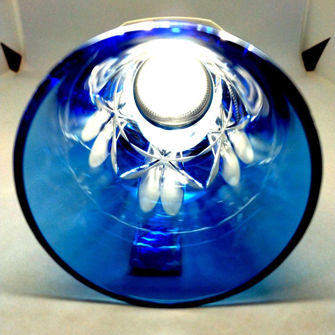 新品カガミクリスタル江戸切子藍色被せガラスクリスタルカット冷酒グラス５客薩摩切子