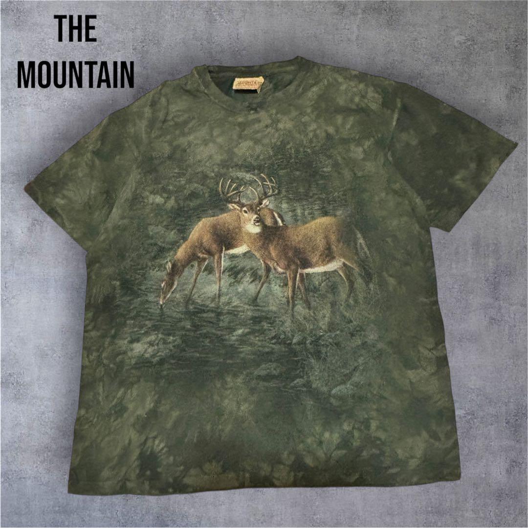 USA製The Mountain フェードカラー鹿プリント Tシャツ M