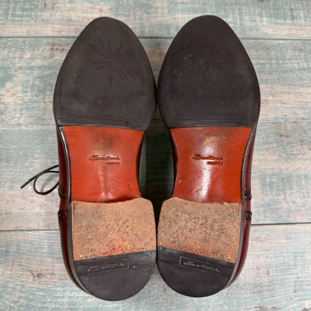 超美品 Santoni パティーヌ サドルシューズ UK7
