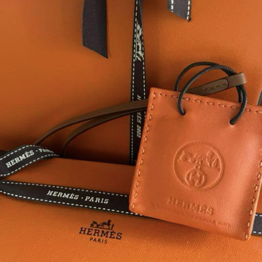 【新品】HERMES エルメス チャーム サックオランジュ オレンジショッパー