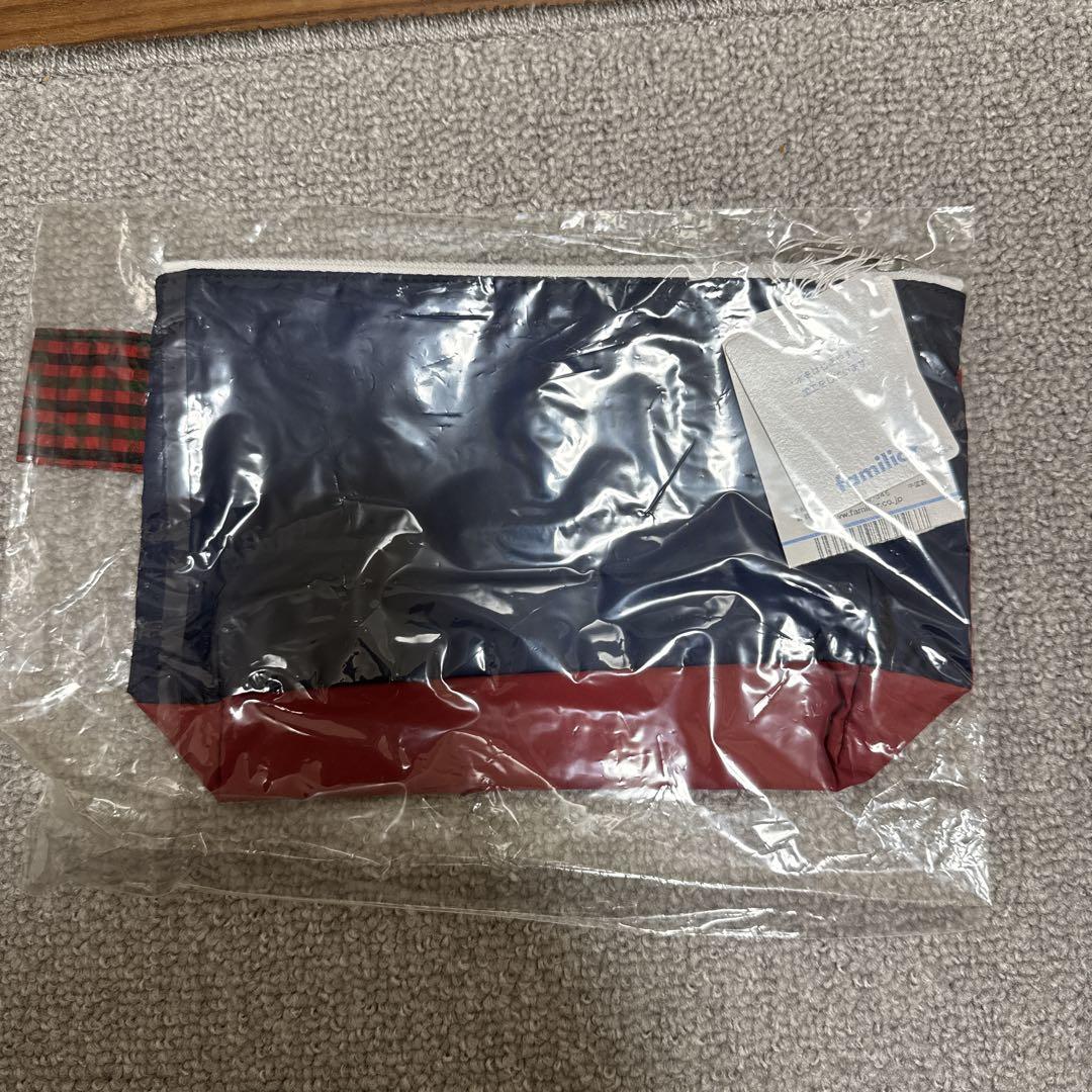 ファミリア　ポーチ2個セット　赤紺