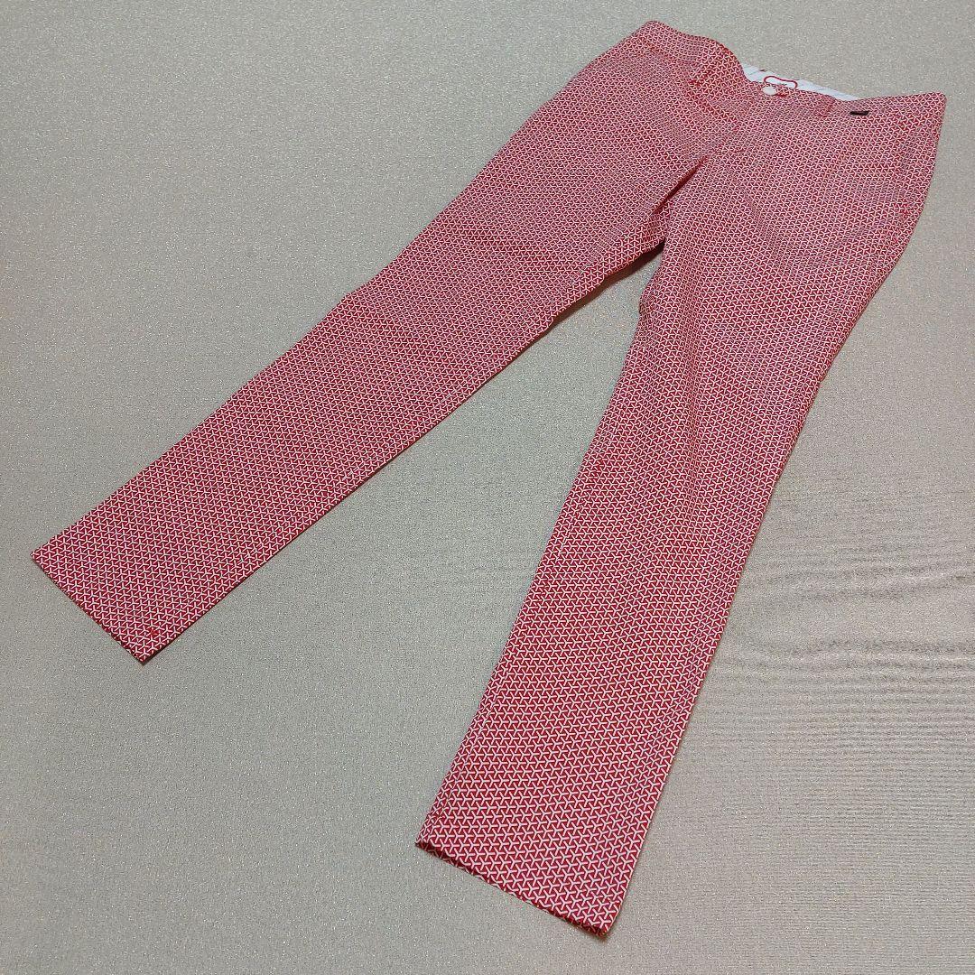 new balance golf】美品 春夏ロングパンツ ゴルフ メンズ 赤