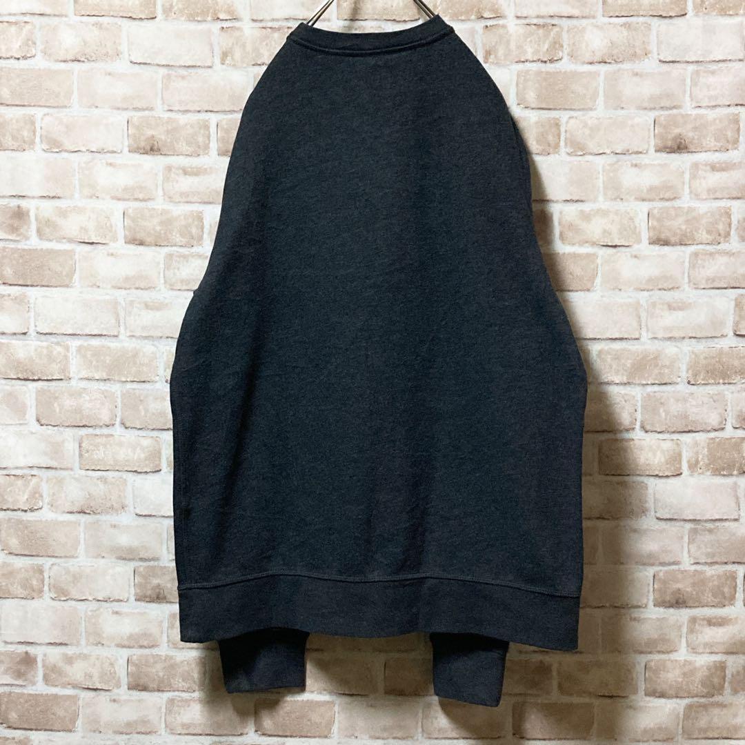 【希少】stussy ステューシー　スウェット　ビックロゴ　刺繍　ブラック