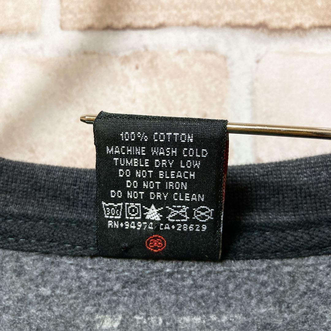 【希少】stussy ステューシー　スウェット　ビックロゴ　刺繍　ブラック
