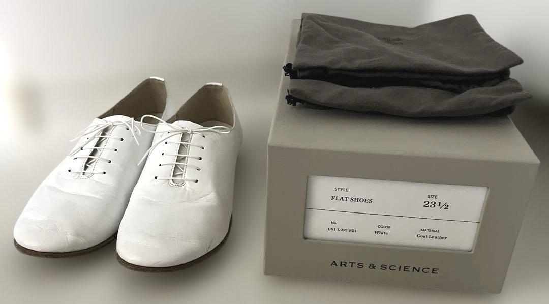 ARTS&SCIENCE FLAT SHOES シロ 23.5cm