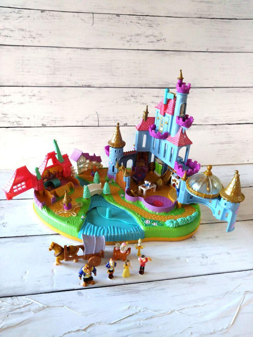 【レア】　DISNEY　美女と野獣 ポーリーポケット 箱付き完品 美女と野獣 魔法のお城 ポーリーポケット ディズニー