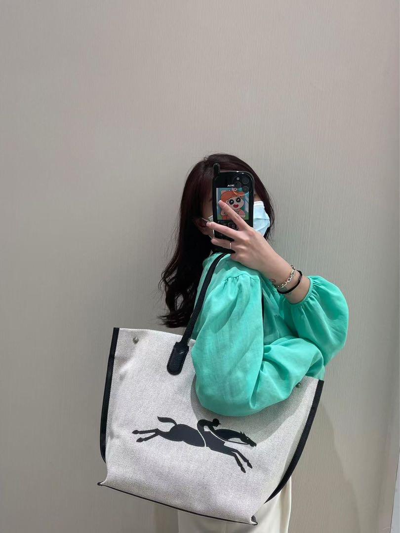 見逃し厳禁！おトクな 新品未使用 ロンシャン LONGCHAMP ロゾ Lサイズキャンバストート バッグ