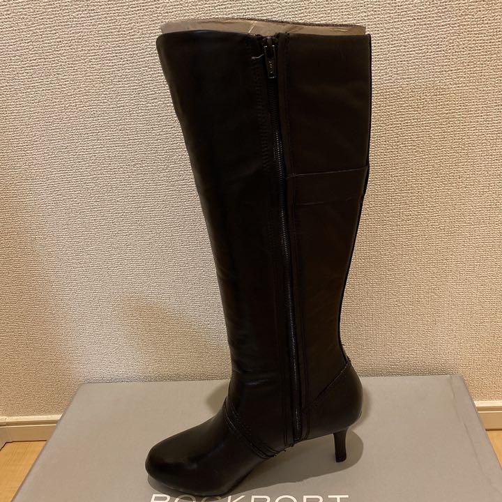 ROCKPORT ロングブーツ 黒 jiKJf-m60246291624 本革 好評得価