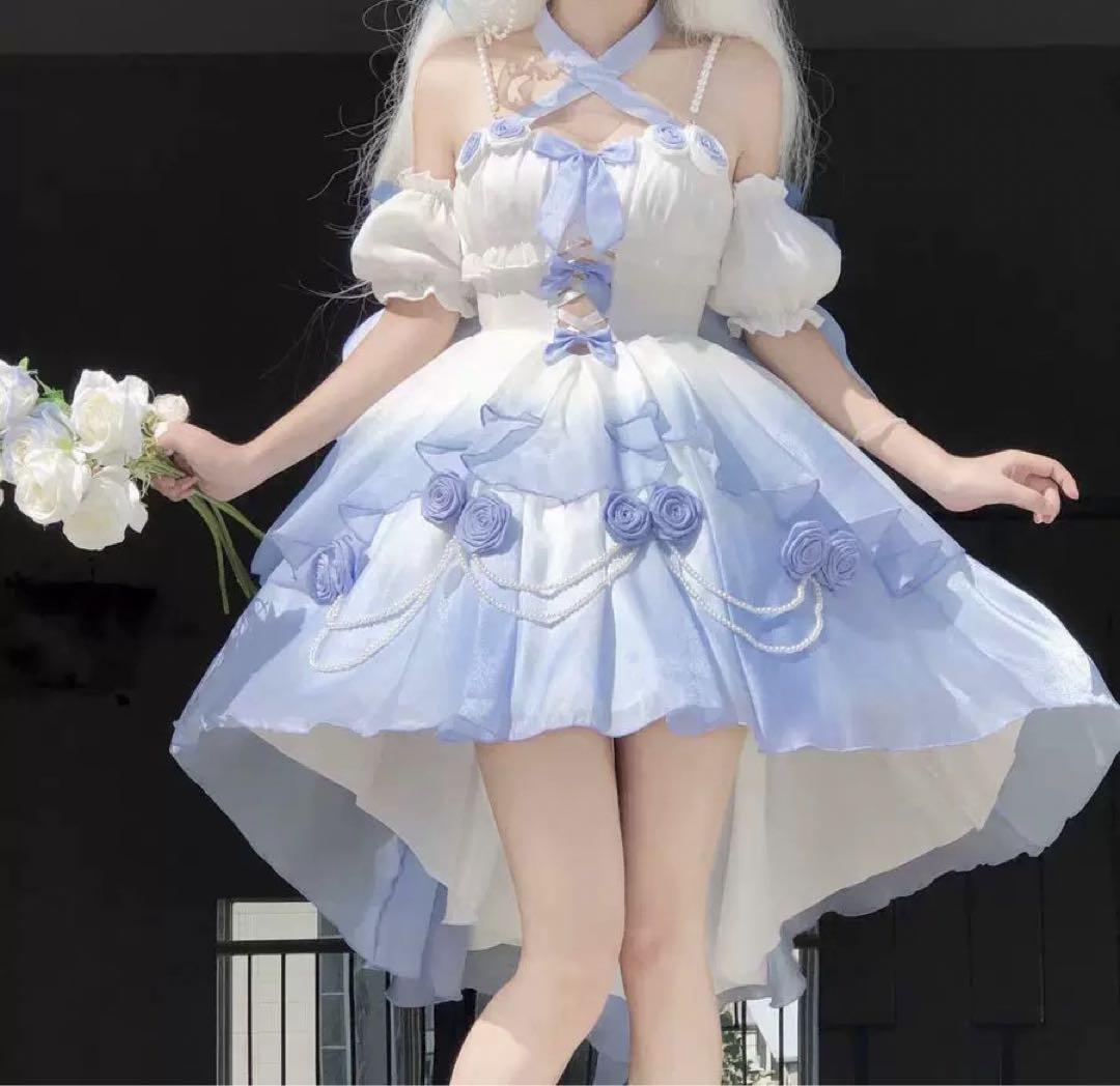 ロリータワンピース 華ロリ ティアード コスプレ衣装 ゴシック