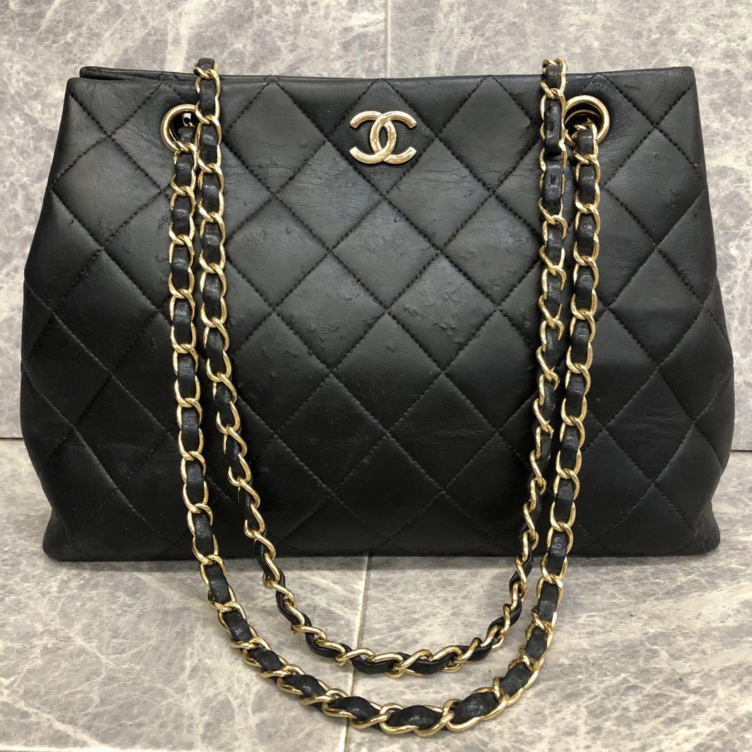 CHANEL マトラッセ チェーン トートバッグ シール有 シャネル 5番台