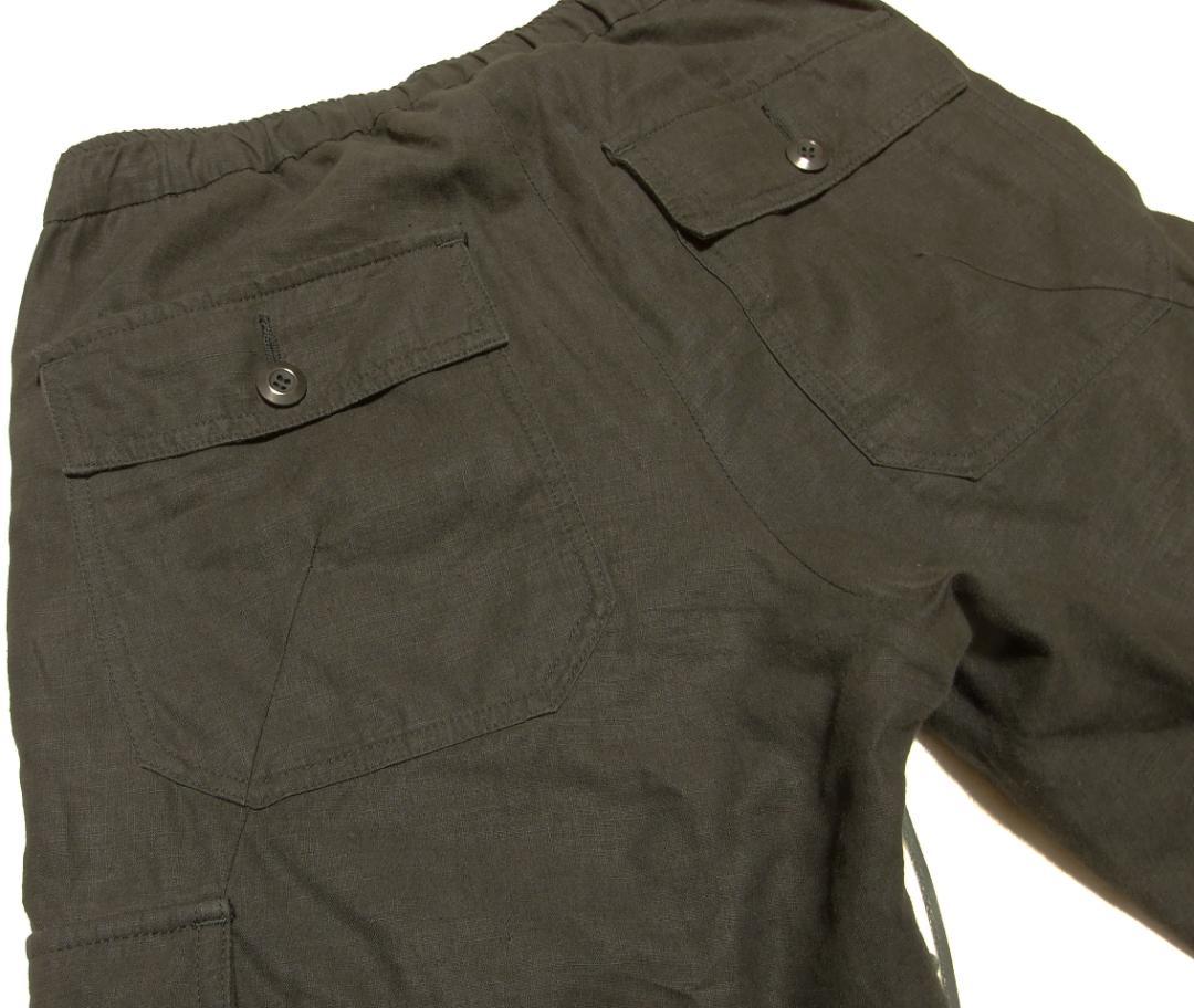 ATTACHMENT 麻100%CROPPED EAZY CARGO PANTS