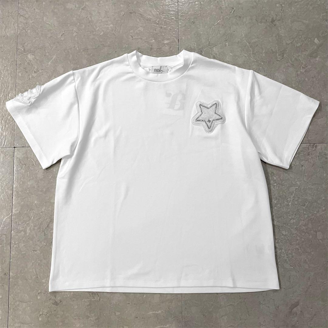新品未使用】Bibiy. 星柄刺繍オーバーサイズTシャツ ホワイト
