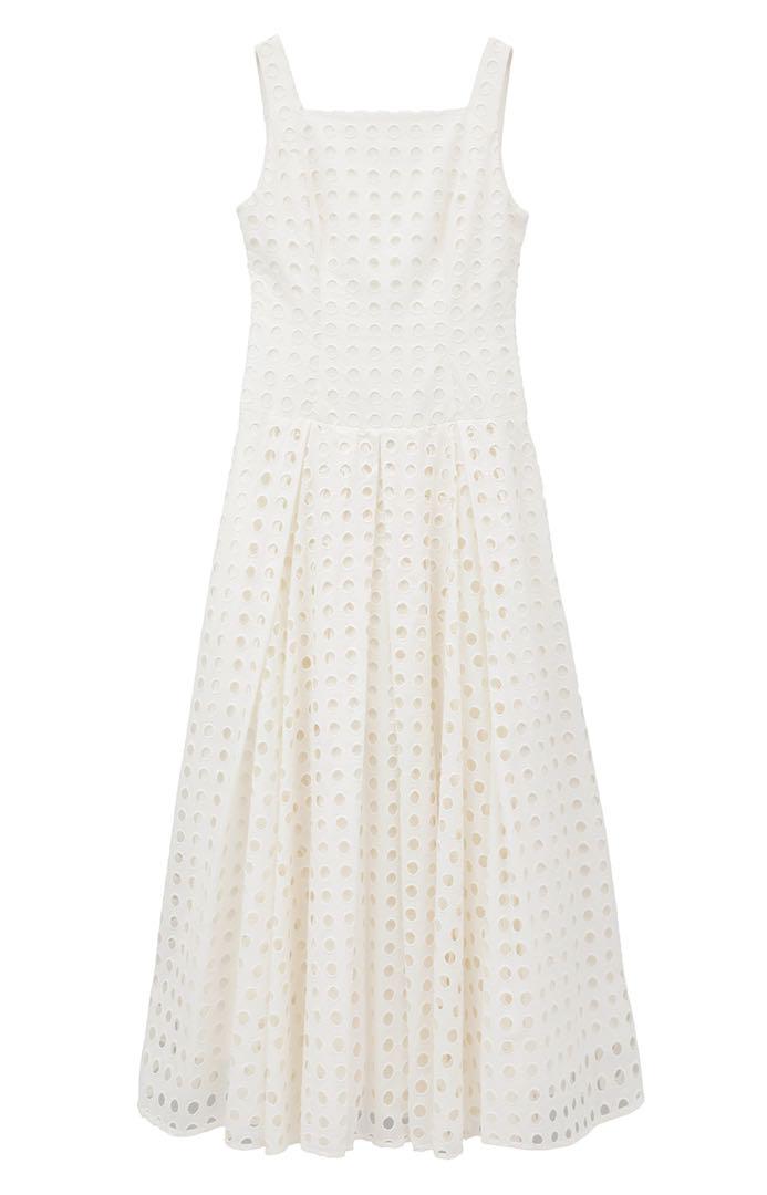 CLANE HOLE DOT ONEPIECE ホワイト 画像7