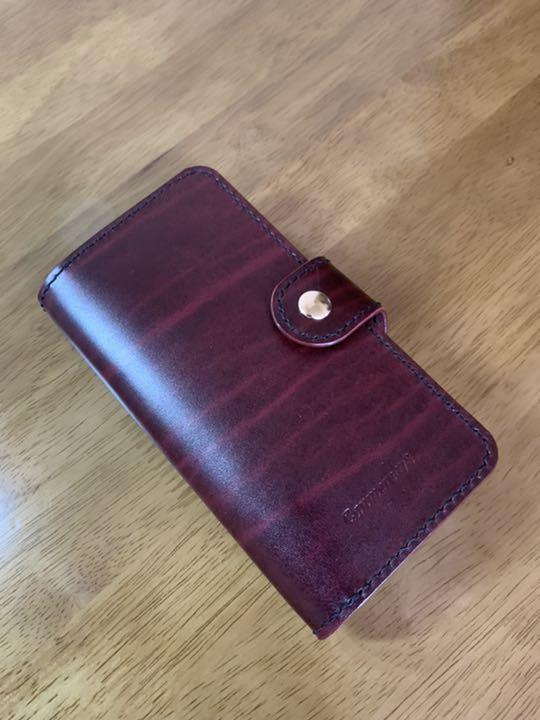 【ハンドメイド】ルガトショルダースマホケースキャンモア手縫い