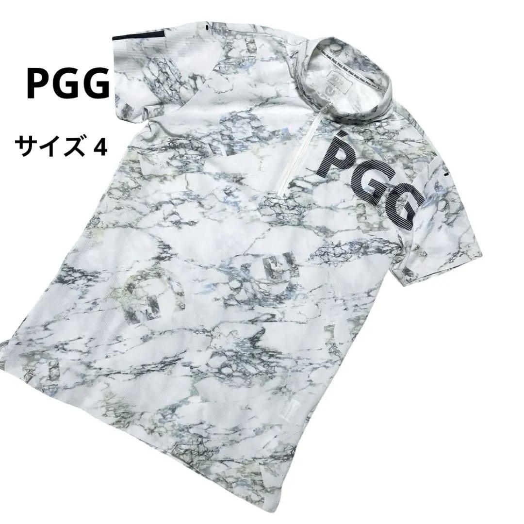 PGG マーブル模様 ラグラン半袖シャツ　サイズ4 匿名配送　G80レディースウェア