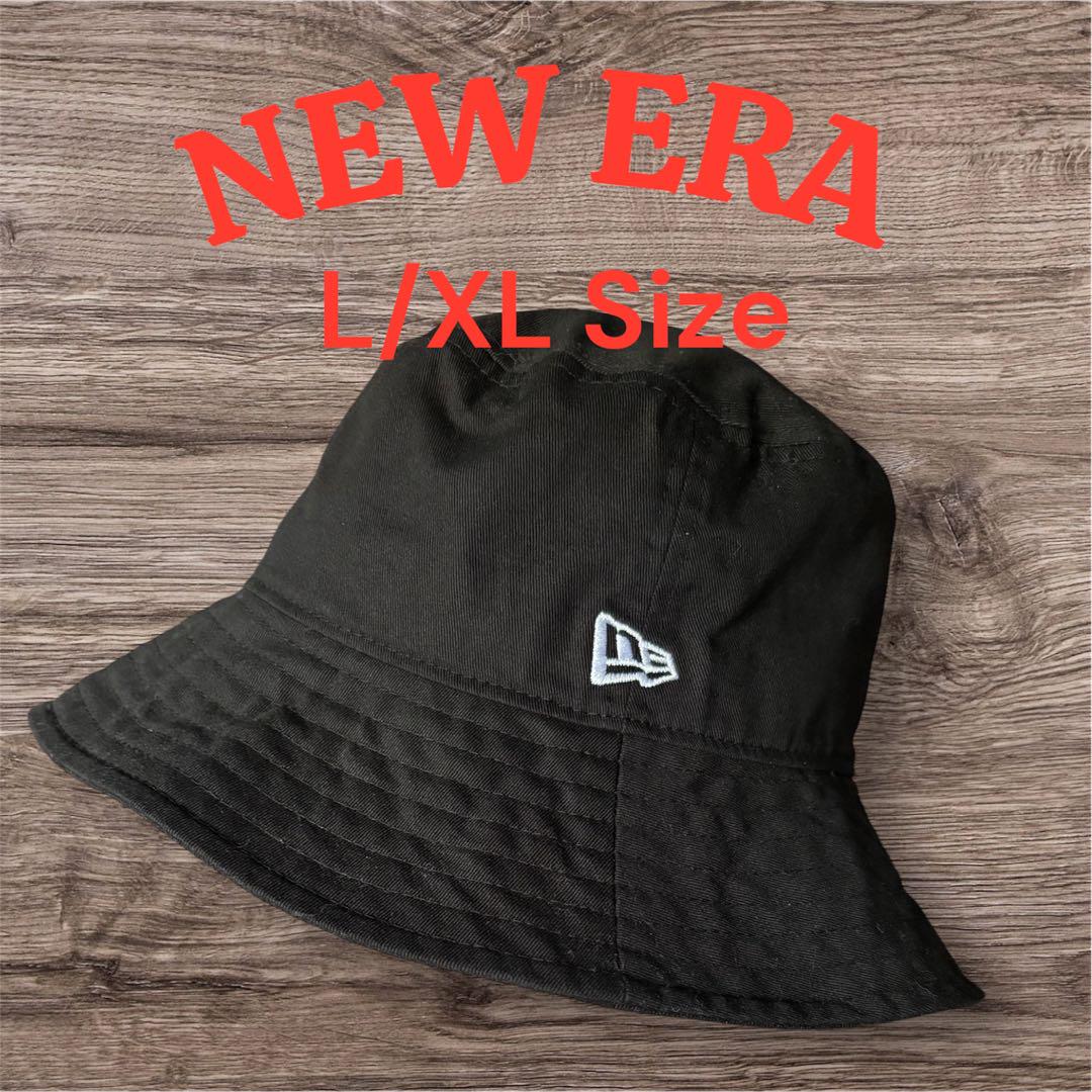 NEW ERA ブラック レザーバケットハット L/XL 安く 買うファッション - NEW ERA ブラック レザーバケット