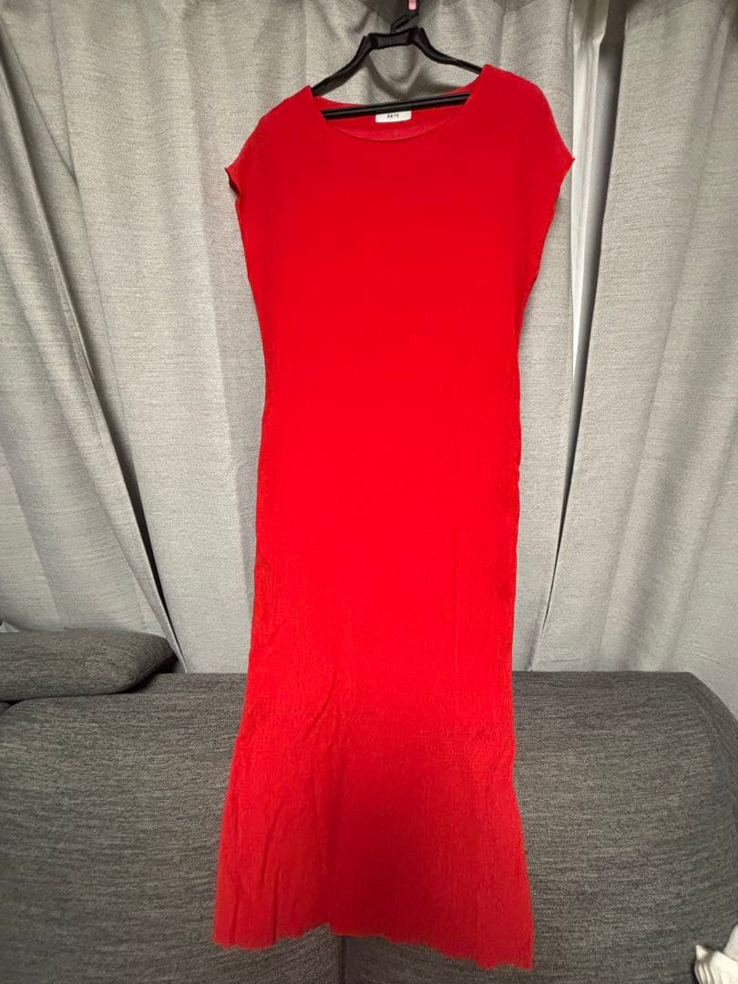 AKTE ノースリーブロングワンピース レッド