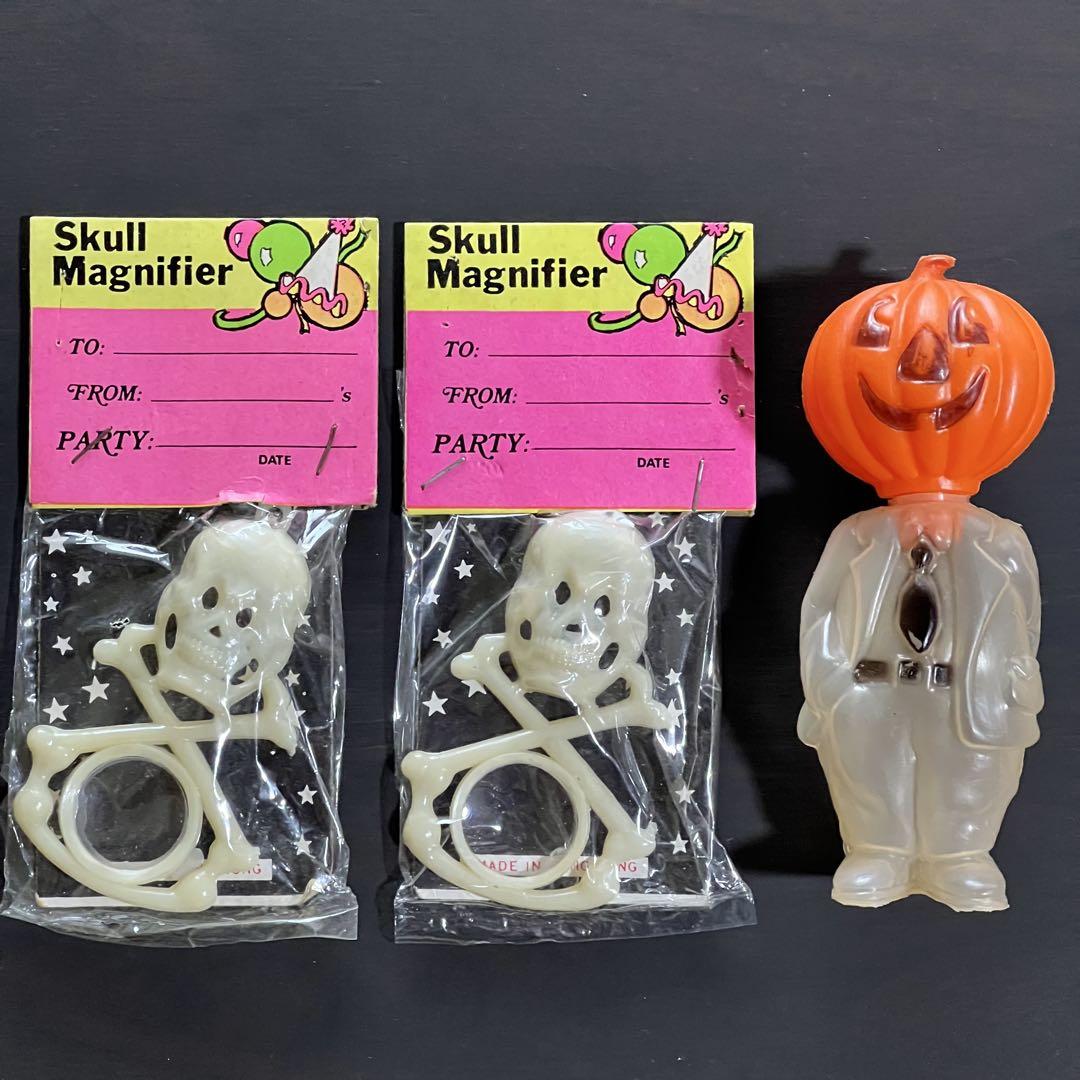 80’S★スカル★キャンディコンテナ★8★ハロウィン★ドクロ★ビンテージ★骸骨 60s ビンテージ スカル 髑髏 おもちゃ ハロウィン キャンディ