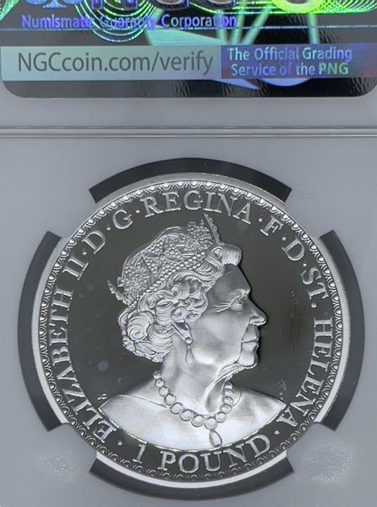 セントヘレナ】ウナとライオン 2021年 プルーフ 銀貨 イギリス