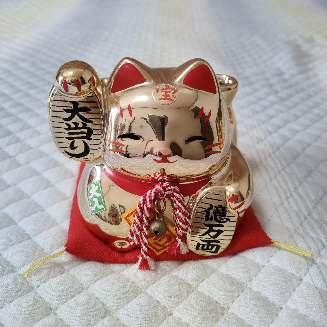 開運・金運招き猫 陶器製 金色 銀色 7個セット - メルカリ