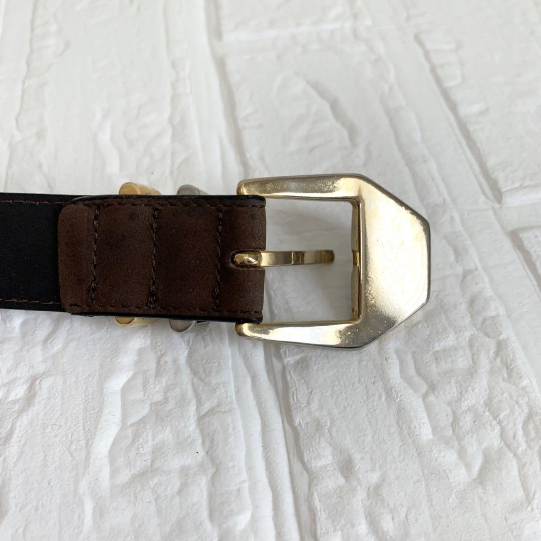 GIANNI  VERSACE  ジャンニヴェルサーチ　2連　ベルト　ブラウン系