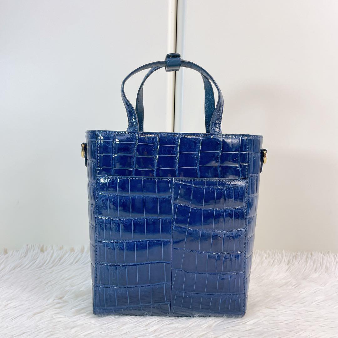 ☀ ●●ペレリールッソクロコダイルシャイニングクロコ2wayバッグ