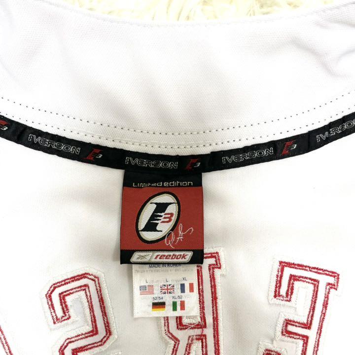 最新作正規品 アイバーソン NBA リーボック ホワイト CdKUm-m60278183520 IVERSON ゲームシャツ HOT安い