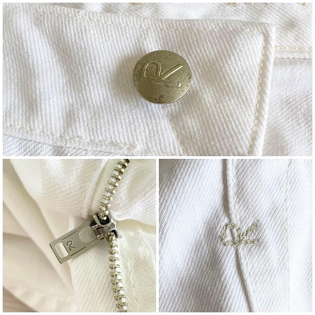 45R 茜デニムパンツ ホワイト 28 日本製 45rpm