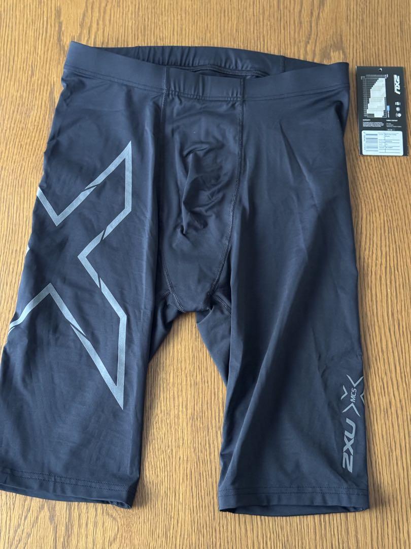 【1回使用】【XL】 2XU ハーフ タイツ MA53111b ブラック