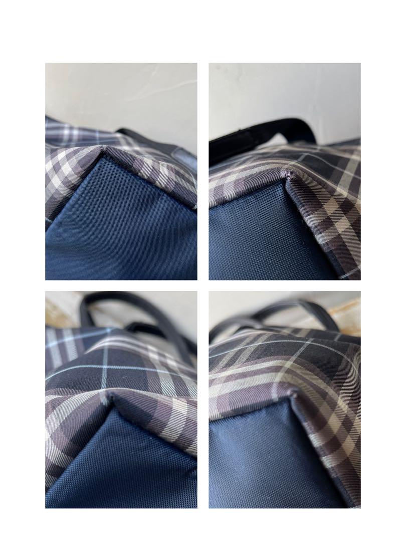 BURBBERYS BLUE LABEL ノバチェック　ハンドバッグ　舟形