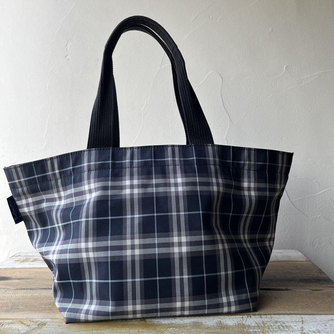 BURBBERYS BLUE LABEL ノバチェック　ハンドバッグ　舟形