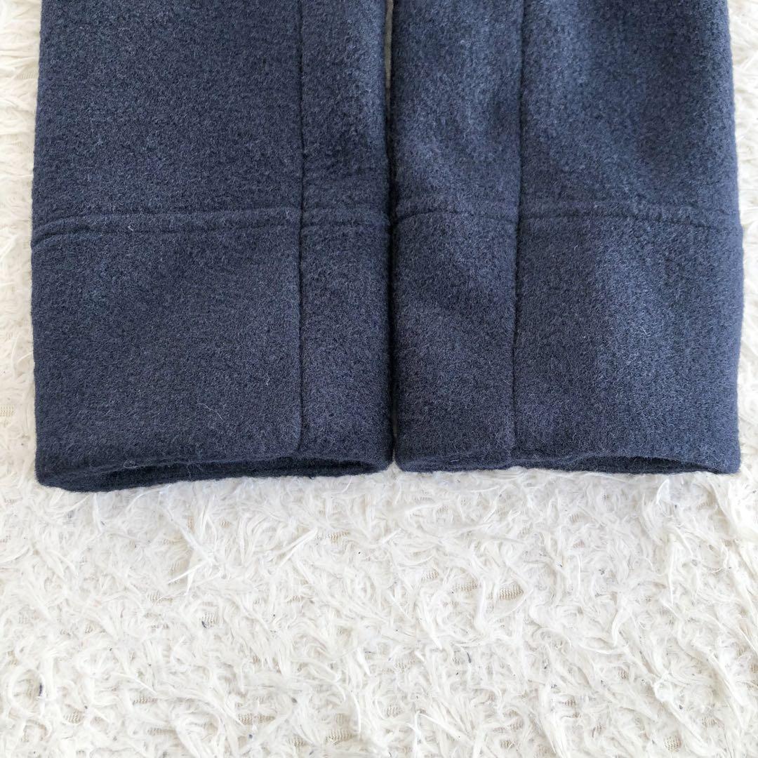 極美品★シップスエニィ ネイビー ナッピング フード ショート コート