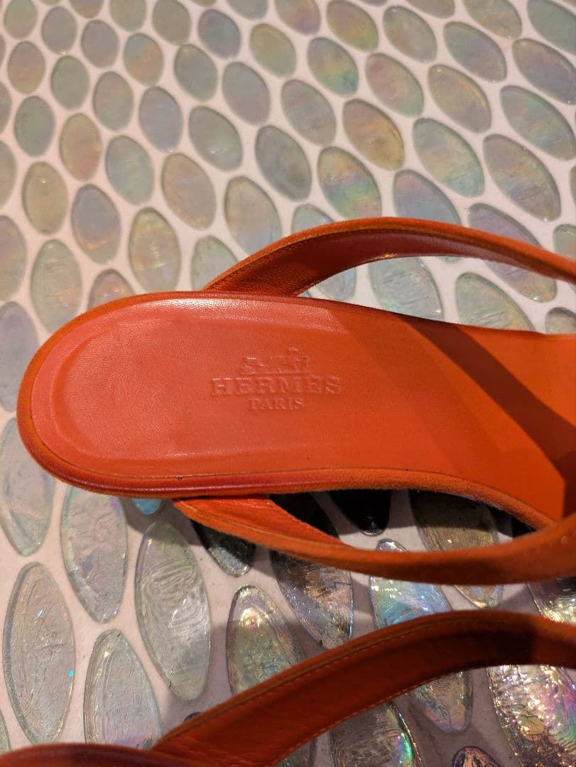 Hermès・エルメスオレンジ サンダル Hermès・エルメスオレンジ サンダル